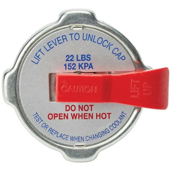 lever style radiator cap