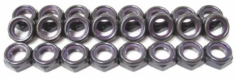 Steel Black Nylock 1/2-20 Nuts