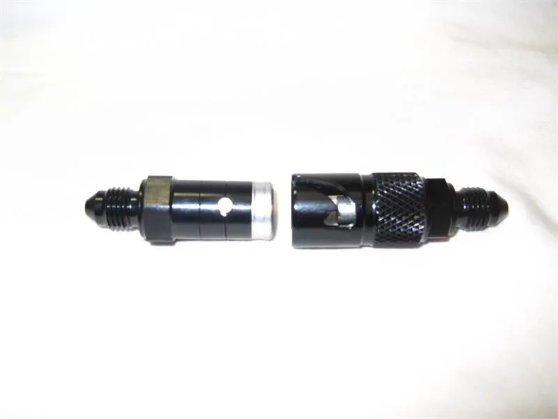 Aluminum "Dry Break" Brake Line Coupling
