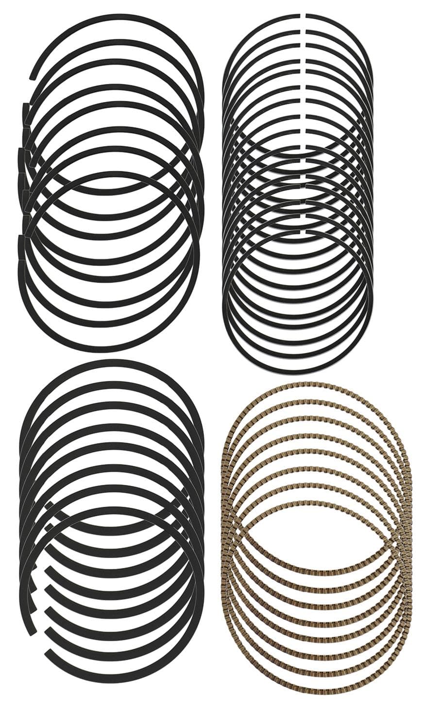 Mahle Piston Ring Set, 1mm / 1mm / 2mm (4.125")