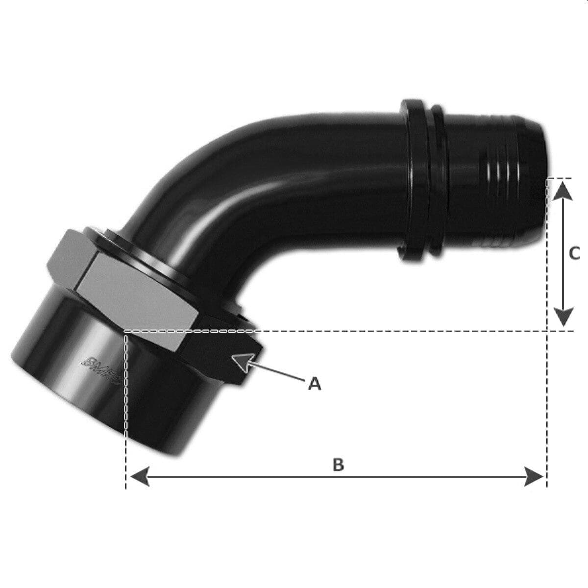 AC Crimp Fitting -08 7/8"