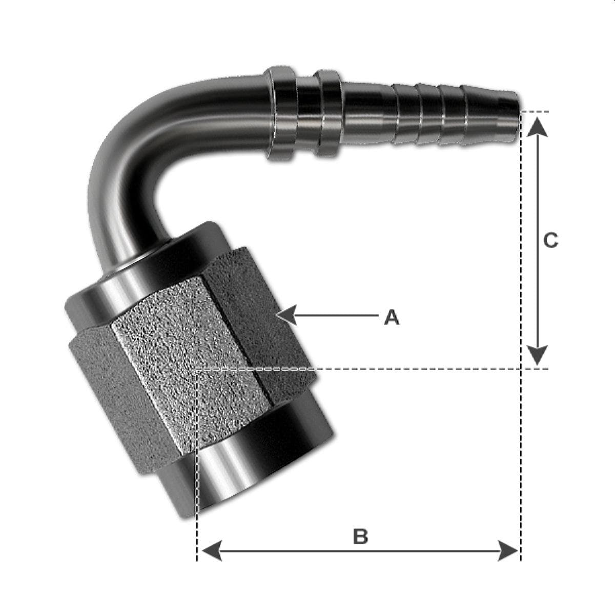 Smooth Bore Crimp Fitting -04 9/16"