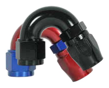 100 Series 150° Hose Ends -4 Red/Blue