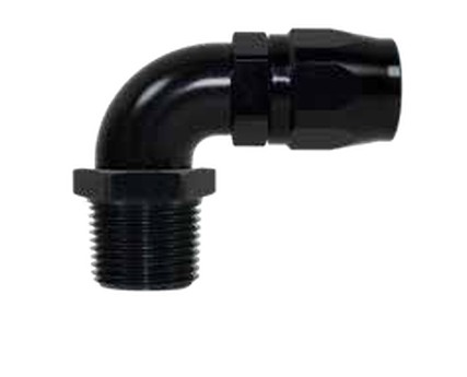 100 Series 90° Hose End to Male NPT -10 Black NPT: 1/2"