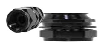200 Series Female Swivel - Flat Seat Black 1/8"BSPP Hose Size: -3