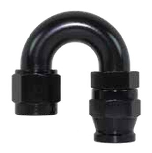 200 Series Reusable 180° Hose Ends -4 Black