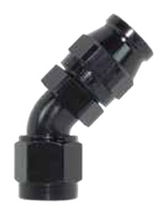 200 Series Reusable 45° Hose Ends -6 Black