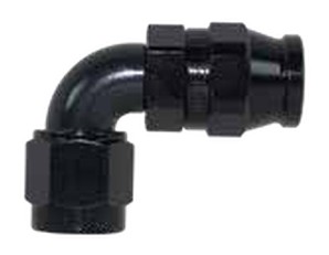 200 Series Reusable 90° Hose Ends -4 Black
