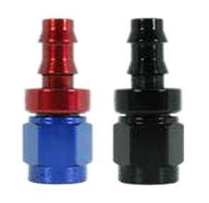 400 Series Straight Hose Ends -6 Black