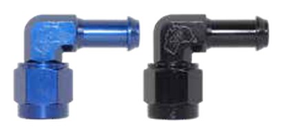411 Series 90° Hose Ends -8 Blue Hose Size: 1/2"
