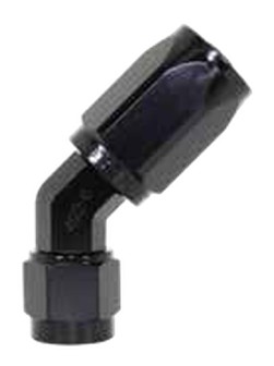 490 Series 45° Hose Ends -6 Black