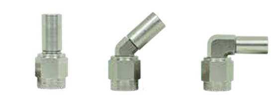520 Series Crimp Hose Ends - Steel 45 Deg