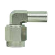 520 Series Steel Crimp 90° Stepped Hose End Nut: -4; Hose: -3