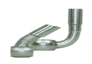 520 Series Steel Crimp Bent 10mm (3/8") Eye -3 Angle: 45°