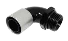550 Series 90° ORB to Hose Non Swivel -12 Black/Natural