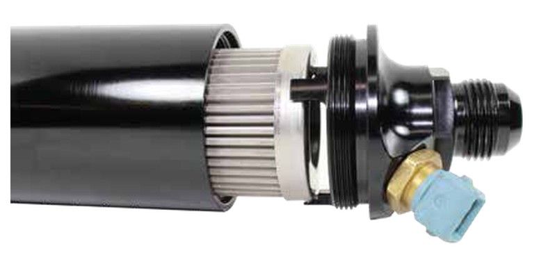 603 Mega Series - Male with M12 Sensor Port -12 Black 45 Micron SS Mesh