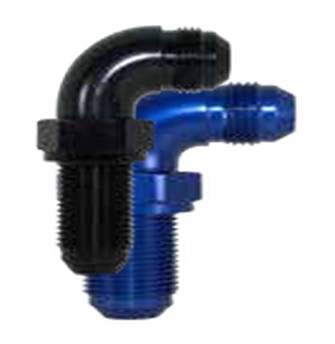 90° Bulkhead -10 Blue