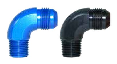 90° Male NPT Adapters -4 Blue NPT: 1/8"