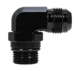 90° Port Adapters - Low Profile -10 Black Port: -10