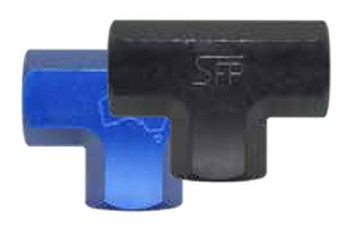 Female NPT Tee Blue NPT: 3/8"