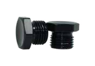Hex Head Plug Black Port: 1/2"-20